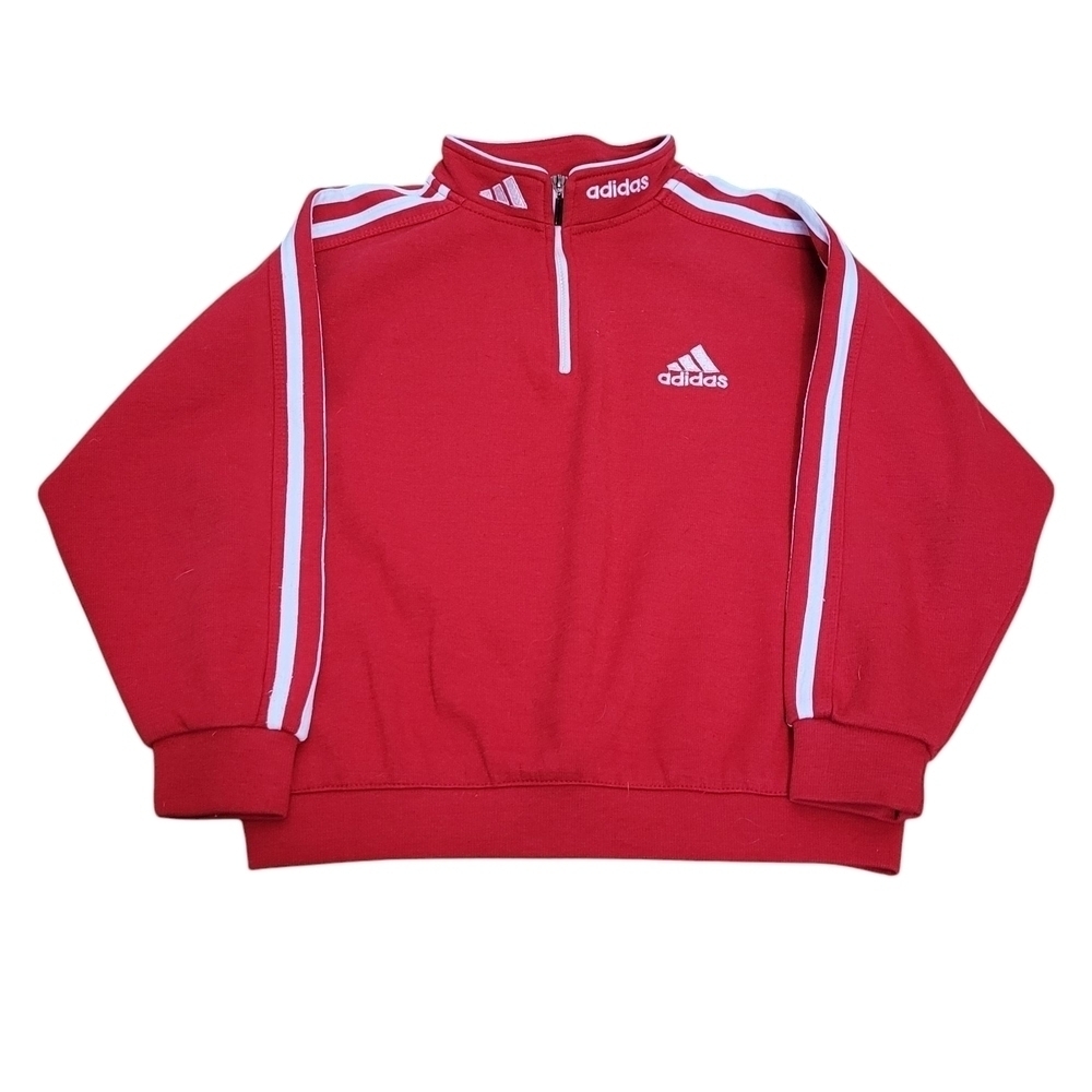 Adidas Vintage Kids Red Pullover Top